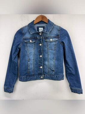 Mudd size 16 Girls Blue Denim Button Up Trucker Jean Jacket
